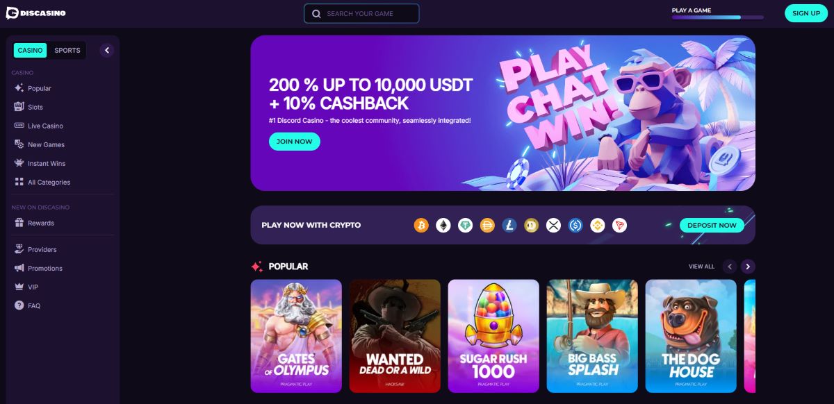 DisCasino – Játssz, csevegj és nyerj a DisCasino online casino platformon!