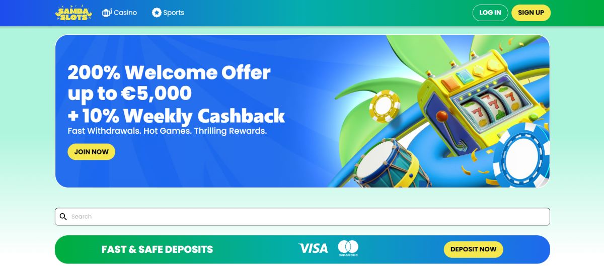 Samba Slots – Legális online kaszinó, ahol elsambázhatsz a nagy nyereményekhez