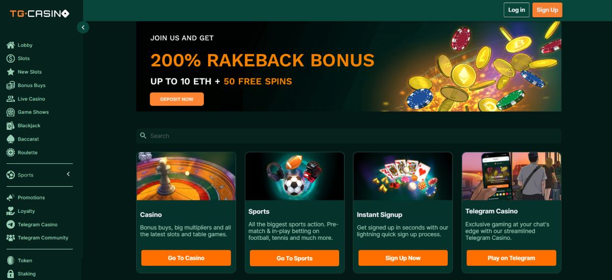 TG Casino – Vezető online casino a Bonus Buy Slots és futballfogadás területén